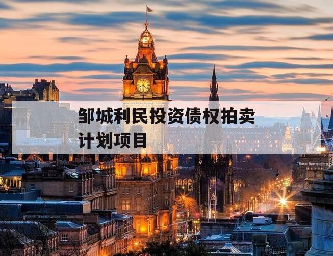 邹城利民投资债权拍卖计划项目