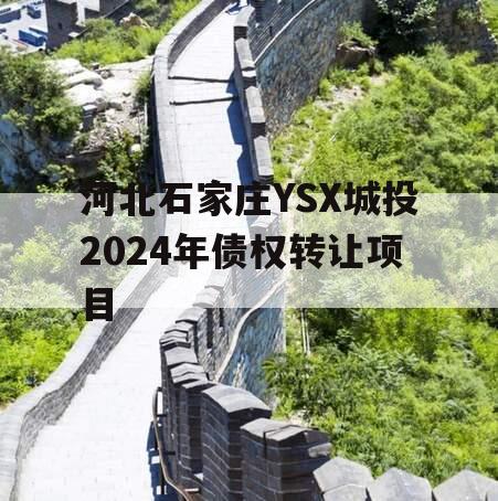河北石家庄YSX城投2024年债权转让项目