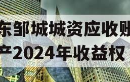 山东邹城城资应收账款资产2024年收益权