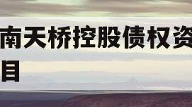 济南天桥控股债权资产项目