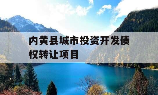 内黄县城市投资开发债权转让项目