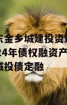 山东金乡城建投资运营2024年债权融资产品城投债定融