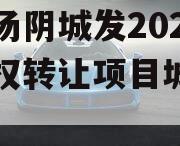 河南汤阴城发2024年债权转让项目城投债定融
