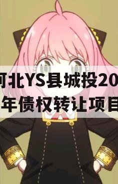 河北YS县城投2024年债权转让项目