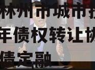 河南林州市城市投资2024年债权转让协议城投债定融