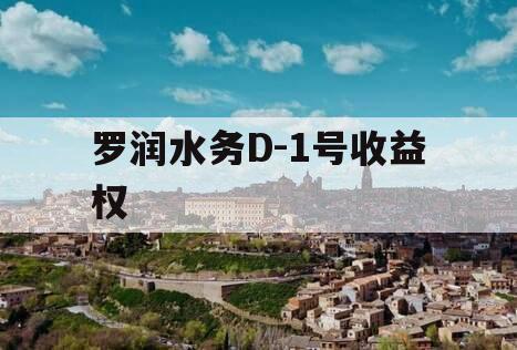 罗润水务D-1号收益权