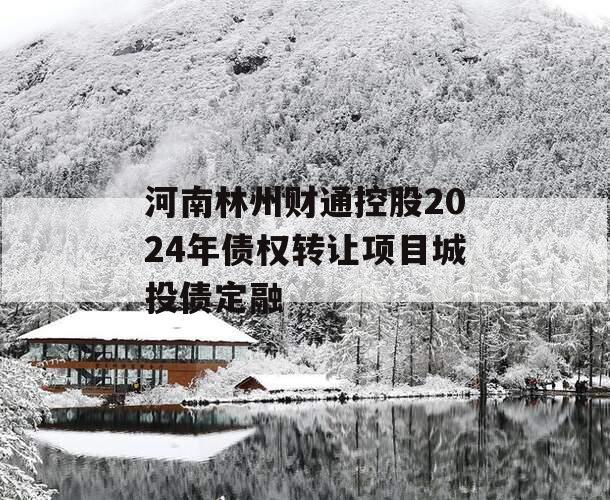河南林州财通控股2024年债权转让项目城投债定融