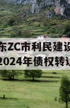 山东ZC市利民建设发展2024年债权转让