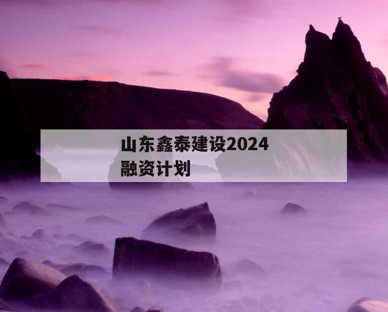 山东鑫泰建设2024融资计划