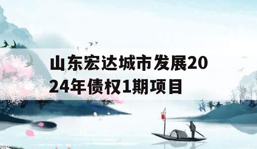 山东宏达城市发展2024年债权1期项目