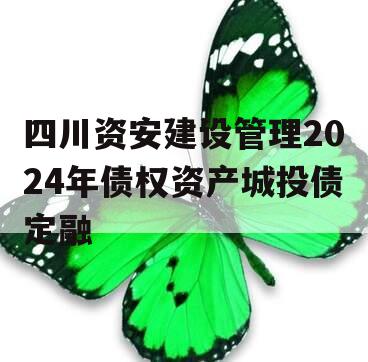 四川资安建设管理2024年债权资产城投债定融