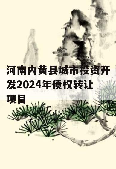 河南内黄县城市投资开发2024年债权转让项目