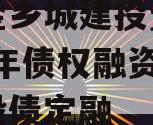 山东金乡城建投资运营2024年债权融资产品城投债定融