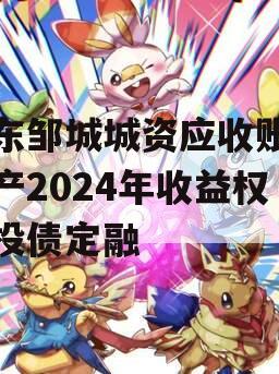 山东邹城城资应收账款资产2024年收益权城投债定融