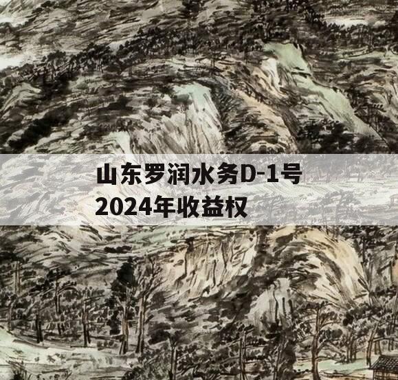 山东罗润水务D-1号2024年收益权