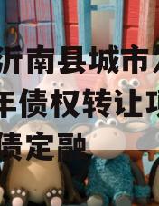 山东沂南县城市发展2024年债权转让项目城投债定融