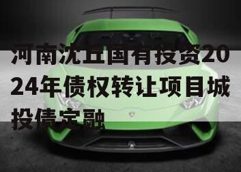河南沈丘国有投资2024年债权转让项目城投债定融