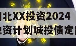 湖北XX投资2024融资计划城投债定融