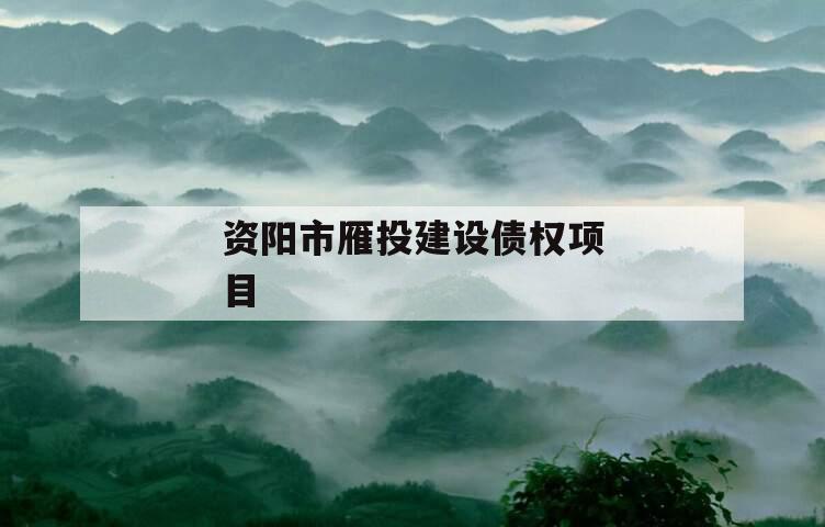 资阳市雁投建设债权项目