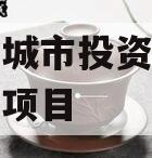 内黄县城市投资开发债权转让项目