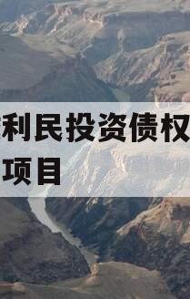 邹城利民投资债权拍卖计划项目