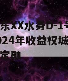山东XX水务D-1号2024年收益权城投债定融