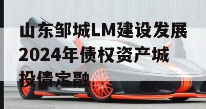 山东邹城LM建设发展2024年债权资产城投债定融