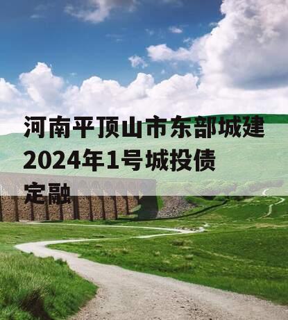 河南平顶山市东部城建2024年1号城投债定融