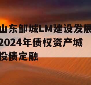 山东邹城LM建设发展2024年债权资产城投债定融