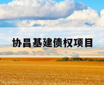 协昌基建债权项目