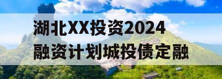 湖北XX投资2024融资计划城投债定融