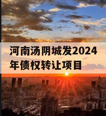 河南汤阴城发2024年债权转让项目