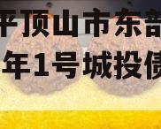 河南平顶山市东部城建2024年1号城投债定融