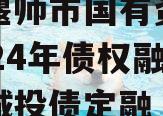 河南偃师市国有资产经营2024年债权融资计划城投债定融