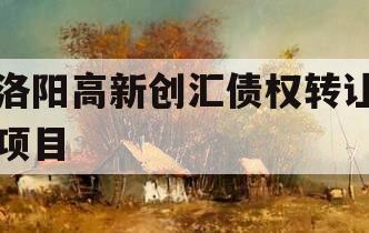 洛阳高新创汇债权转让项目
